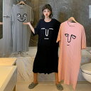 ネグリジェ パジャマ レディース 夏 半袖 可愛い 部屋着 寝巻き ロング丈Tシャツ ワンピースパジャマ オシャレ きれいめ ルームウエア ゆったり 3色