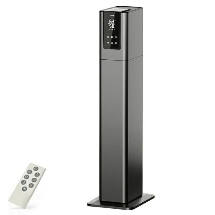 加湿器 スチーム式 加熱式 +超音波式 大容量13L 100℃高温&除菌 ハイブリッド式 超音波 タワー 3段階加湿量調節噴霧量500ML/H 40畳 30dB静音 おやすみモード スタイリッシュ床置き 学校 事務所 家庭用 オフェス 寝室 病院 美容院 適用 空焚き防止 シルバーブラック