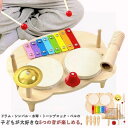 楽器 おもちゃ 太鼓 楽器玩具 スロープトイ 木製 知育 木のおもちゃ 知育玩具 木 ボール 転がし 音の出るおもちゃ 一歳 指先遊び 子供 室内 遊び 音 誕...