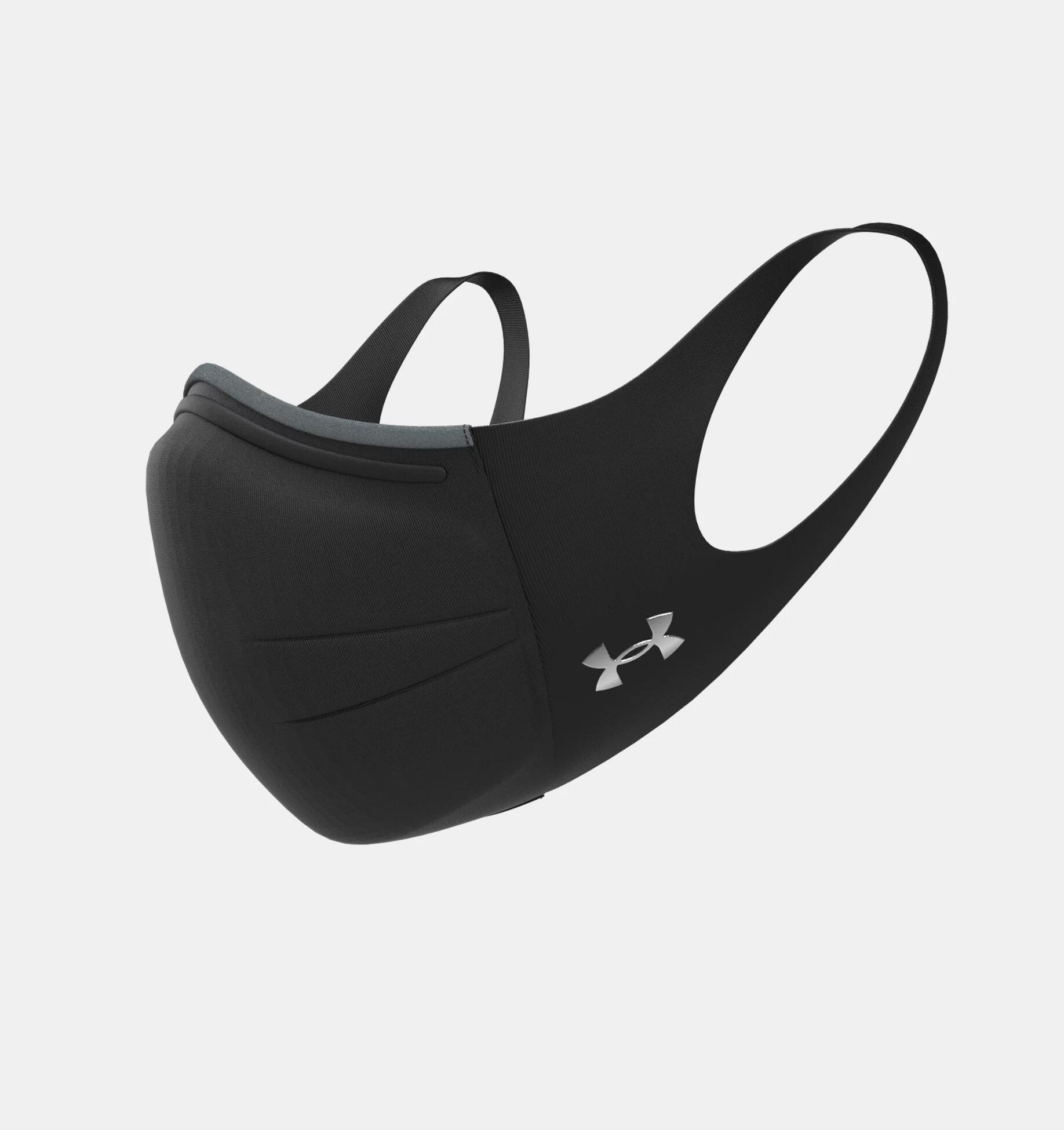 UNDER ARMOUR アンダーアーマー UA スポーツマスク フェザーウエイト 軽量 Black / Silver Chrome - 001