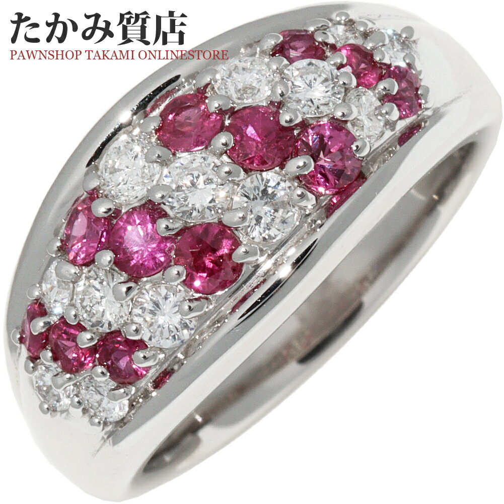 Rakuten - 指輪(リング) Pt900 ルビー0.90ct/ダイヤ0.50ct 12号