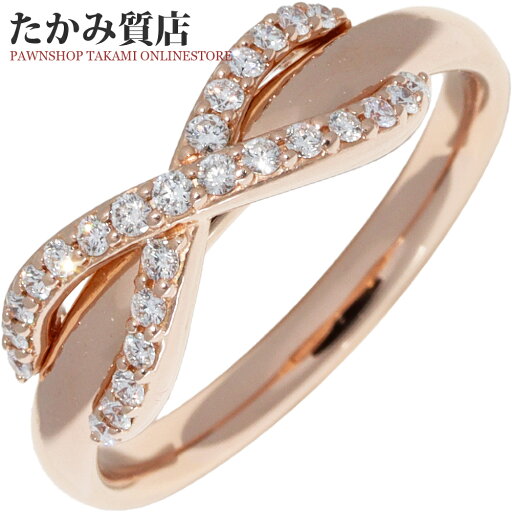 ティファニー 指輪 K18PG ダイヤ0.13ct インフィニティリング 約10号 ティファニー 指輪 K18PG ダイヤ0.13ct インフィニティリング 約10号