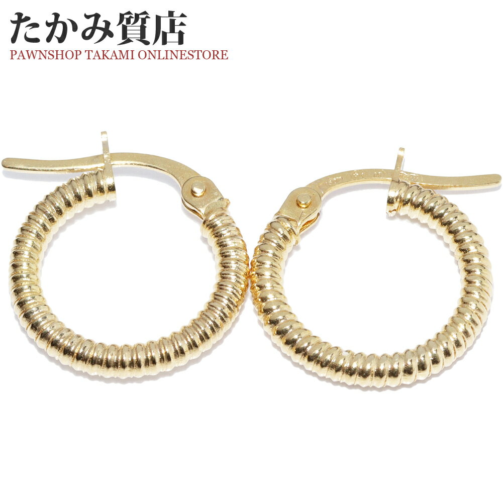 ウノアエレ ピアス K18YG フープピアス