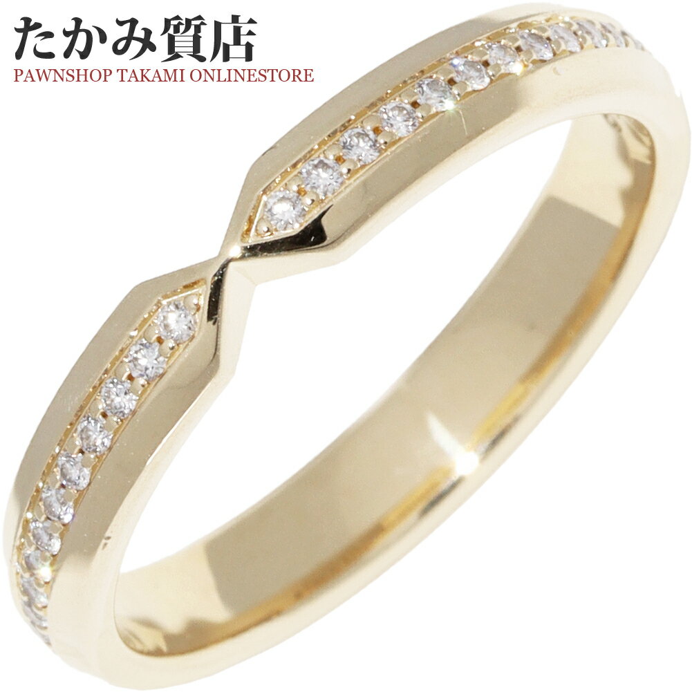 Rakuten - ティファニー 指輪 K18YG ダイヤ0.12ct ネスティング ナローバンドリング 幅3ミリ 10号