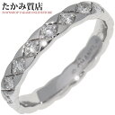 シャネル 指輪 K18WG ダイヤ18P(約0.34ct) ココクラッシュリング ミニモデル フルダイヤ J11871 #52(約12号)