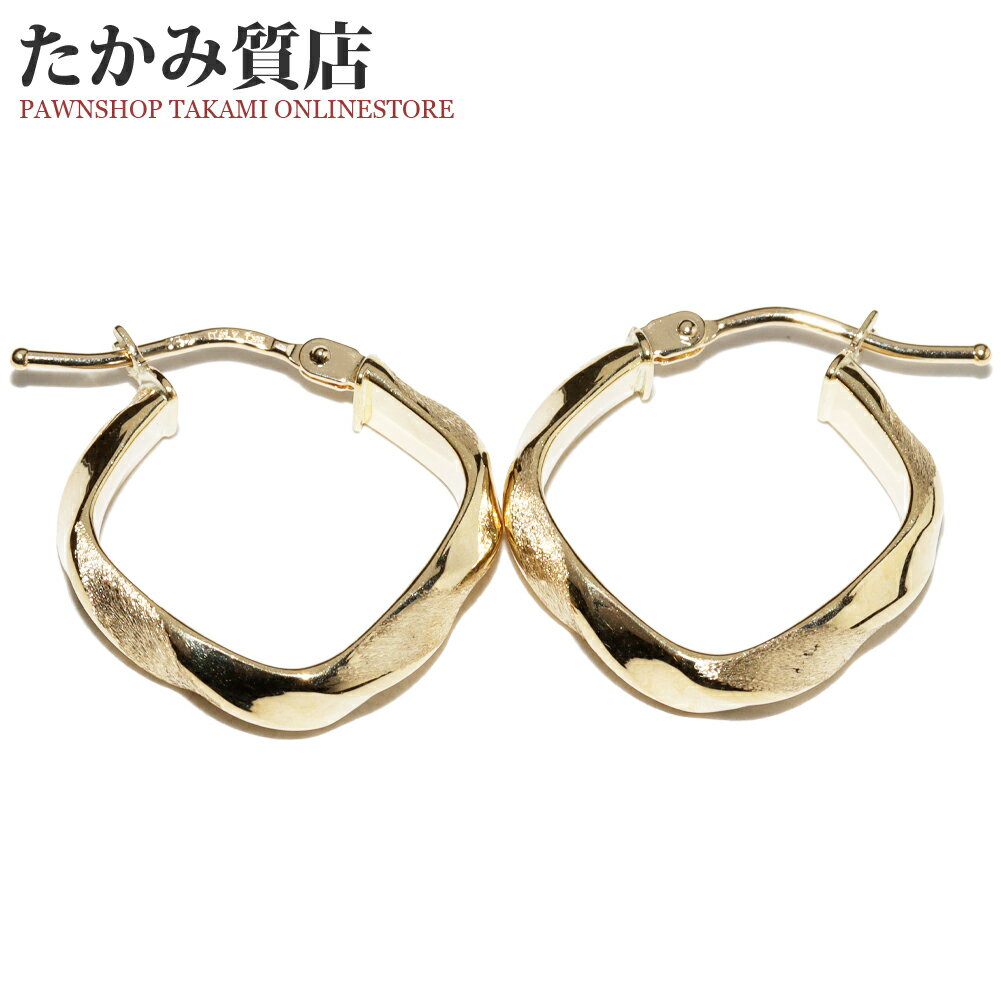 ピアス K18YG フープピアス