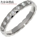 シャネル 指輪 K18WG ダイヤ20P ココクラッシュリング ミニモデル J11871 #60(約19号)