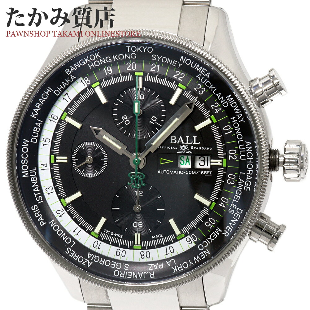 ボールウォッチ エンジニア II ナビゲーター ワールドタイム クロノグラフ 世界1000本限定 CM3388D-SJ-BK メンズ