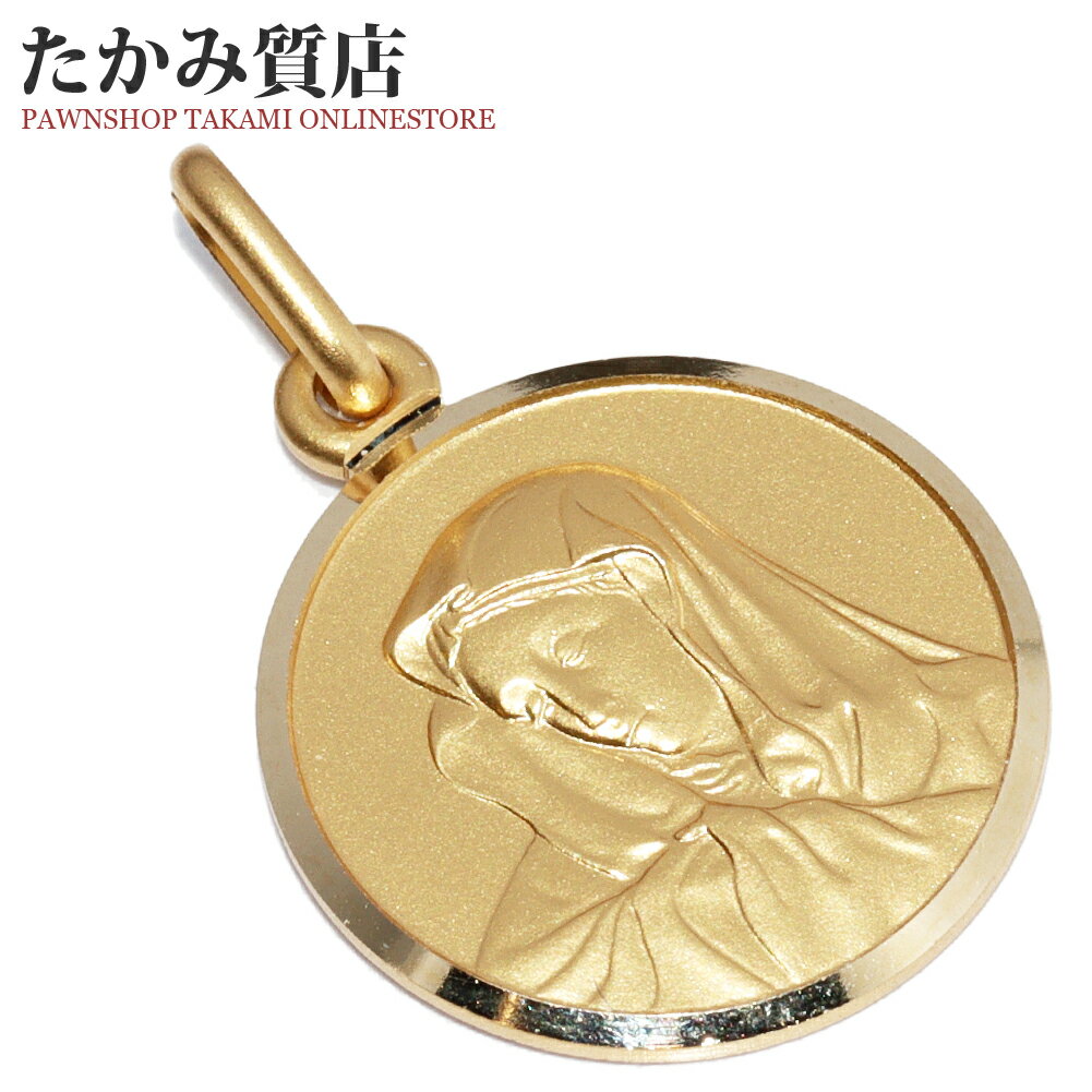 ウノアエレ ペンダントトップ K18YG マリア コイン風