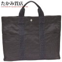 エルメス トートバッグ ハンドバッグ エールライン トート MM キャンバス グレー