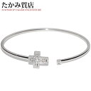 ダミアーニ ブレスレット バングル K18WG ダイヤ0.18ct ベルエポック ブレスレット クロス L