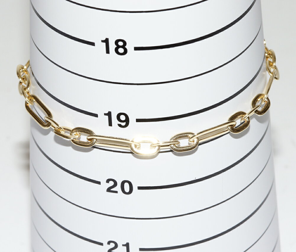 ブレスレット K18YG フィガロ チェーンブレスレット