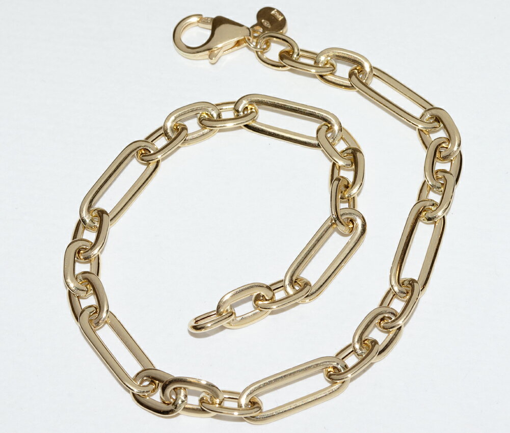 ブレスレット K18YG フィガロ チェーンブレスレット