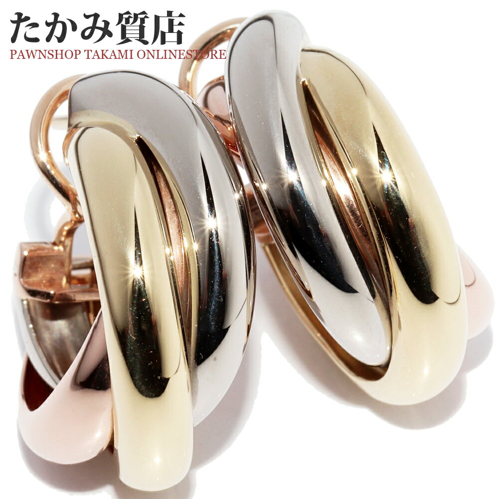 カルティエ ピアス K18YG K18WG K18PG トリニティピアス LM トリニティフープピアスのサムネイル