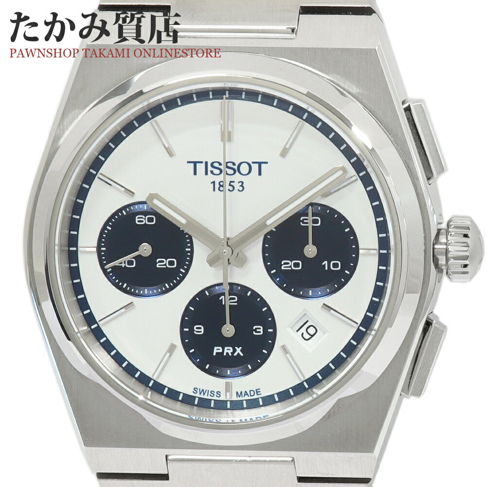 商品情報新品未使用SABCご覧の商品の程度はSランクです。Sランクとは、新品同様品。新品にもっとも近い状態の中古品の事を言います。状態新品同様の大変綺麗な状態です。ブランドTISSOT(ティソ)型番T137.427.11.011.00ライン/シリーズPRXケースサイズ縦:47mm(ラグ含む)横:42mm(リューズ含まない)サイズの詳細ベルト内周20cmサイズ調整文字盤青白文字盤ムーブメント自動巻(オートマチック)機能仕様カレンダー/クロノグラフ/シースルーバック/ケース素材SS(ステンレス)ベルト素材SS(ステンレス)付属品正規店BOX保証期間当店保証6ヶ月取扱店浦安本店TEL:047-382-3611お問合せの際は、商品番号[2550933]とお伝え頂くとスムーズな対応が可能です。