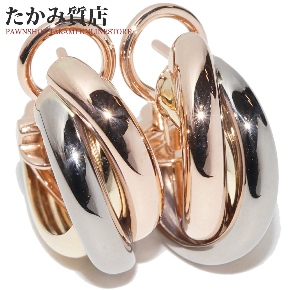 カルティエ ピアス K18YG K18WG K18PG トリニティピアス トリニティフープピアス クラシックモデル 80083231のサムネイル