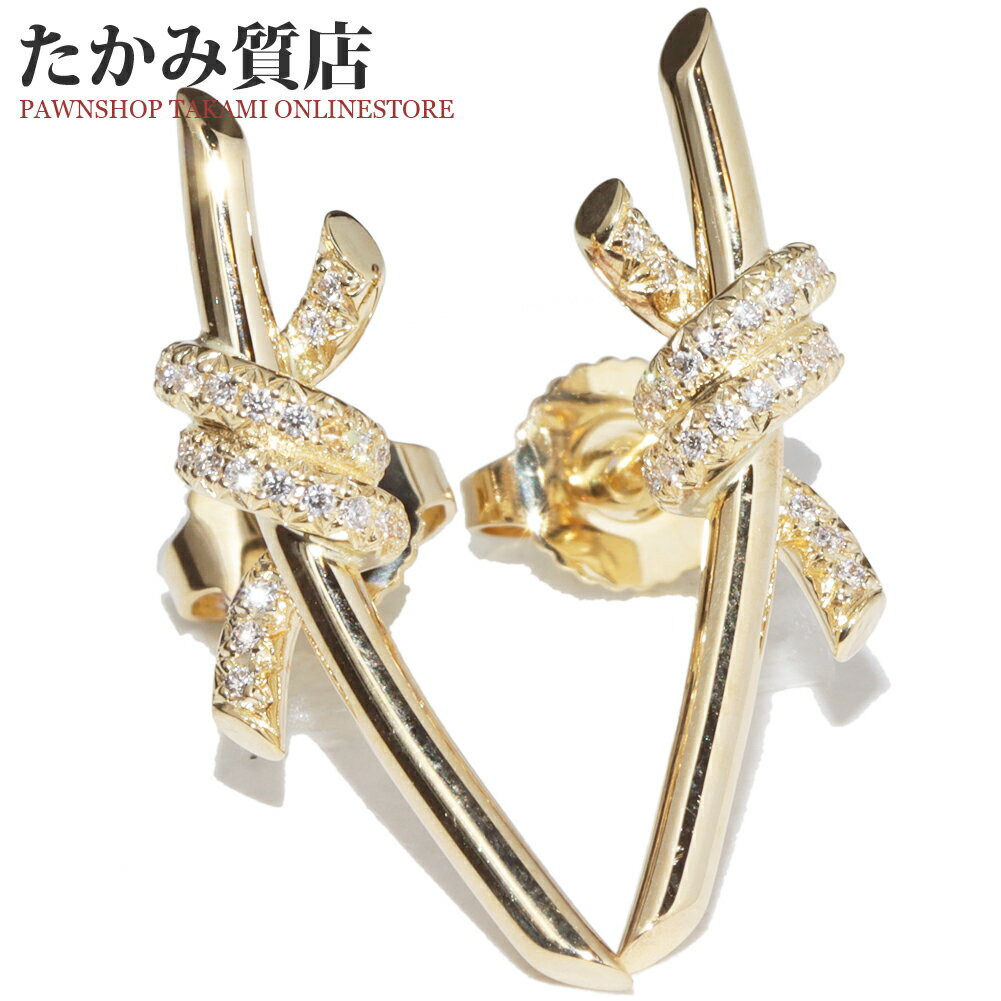 Rakuten - ティファニー ピアス K18YG ダイヤ計0.09ct ノットピアス