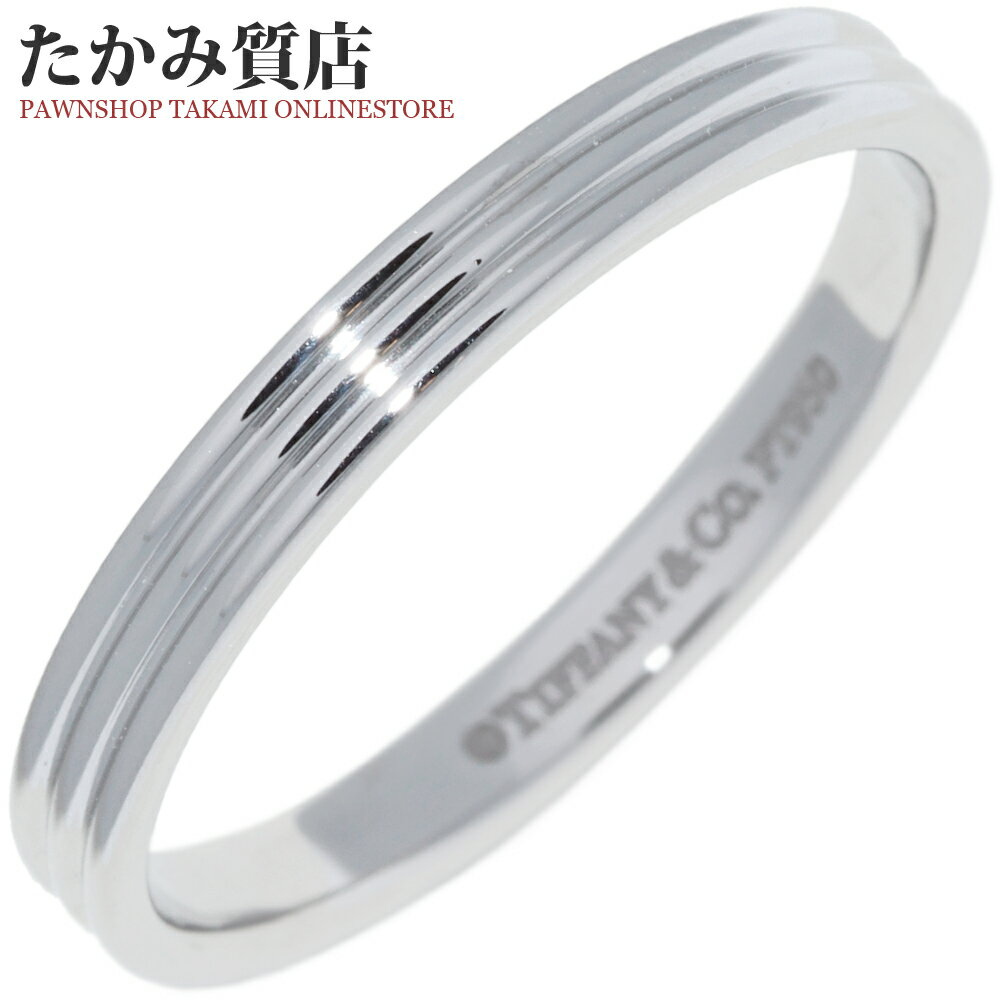 ティファニー 指輪 Pt950 ティファニー 3ロウ バンド リング 約21.5号