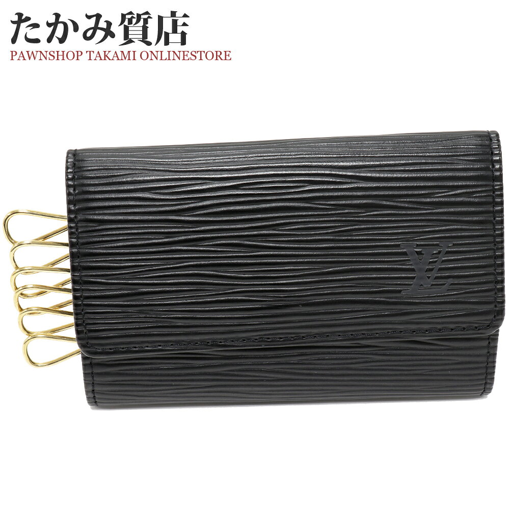 ルイヴィトン 6連キーケース エピ ノワール ゴールド金具 ミュルティクレ6 M63812