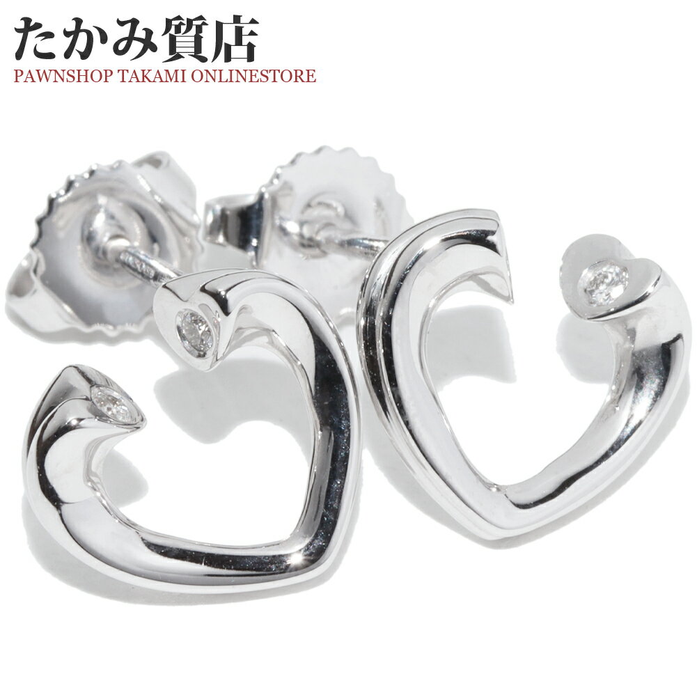 ティファニー ピアス K18WG ダイヤ4P �