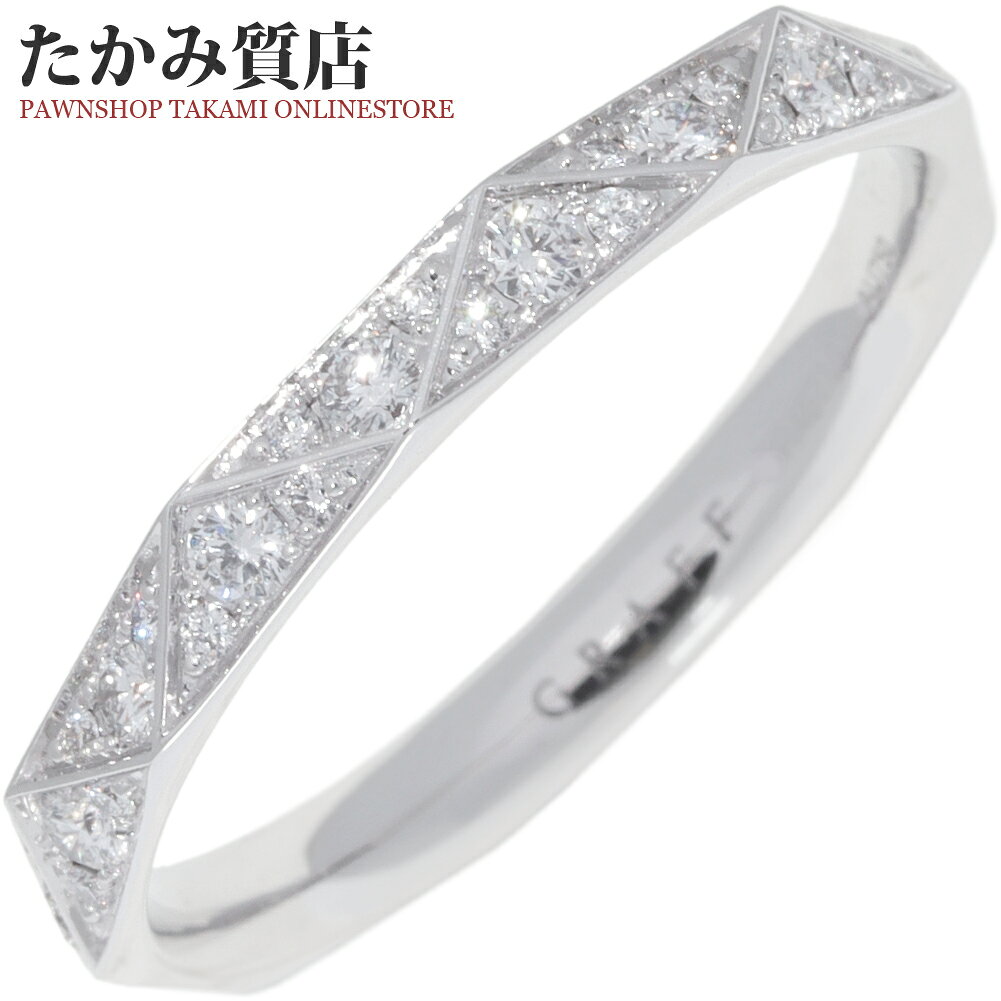 Rakuten - グラフ 指輪 K18WG ダイヤ0.75ct ローレンスグラフ シグネチャー ダイヤモンドバンドリング 幅3.2ミリ #64(約23号)