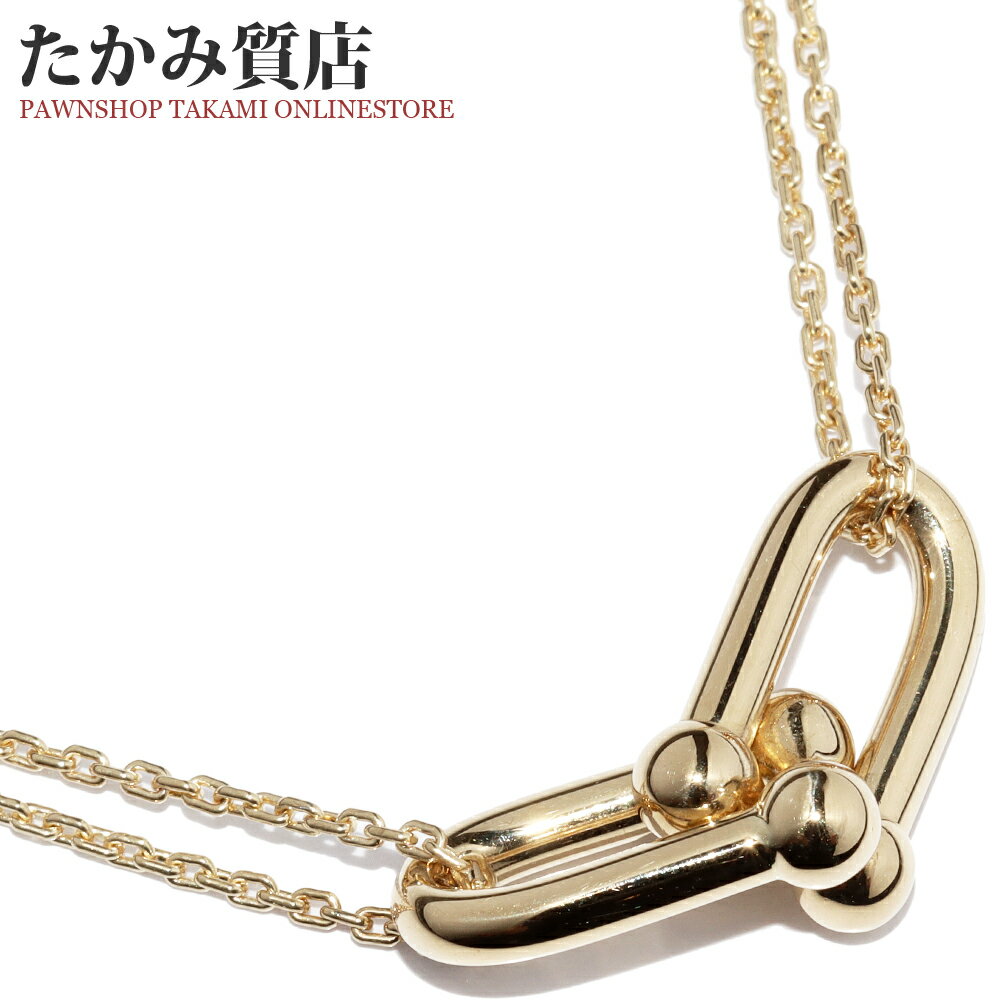 Rakuten - ティファニー ペンダントネックレス K18YG ハードウェア ラージ ダブルリンク ダブルチェーン ペンダントネックレス