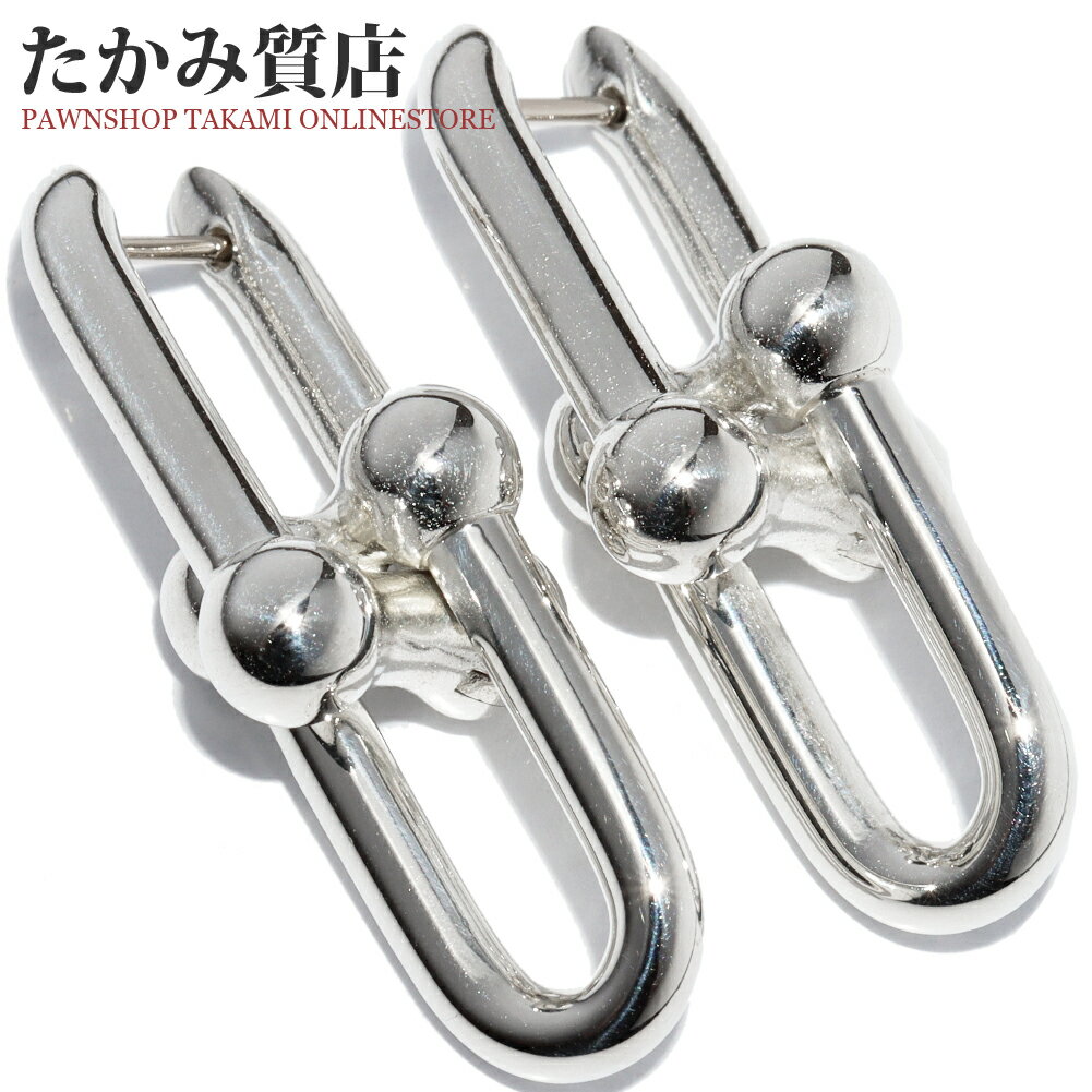 高品質✴︎未使用✴︎ハードウェアピアス ローズゴールド ティファニー ハードウェア リンク ピアス ローズゴールド（エクストラ