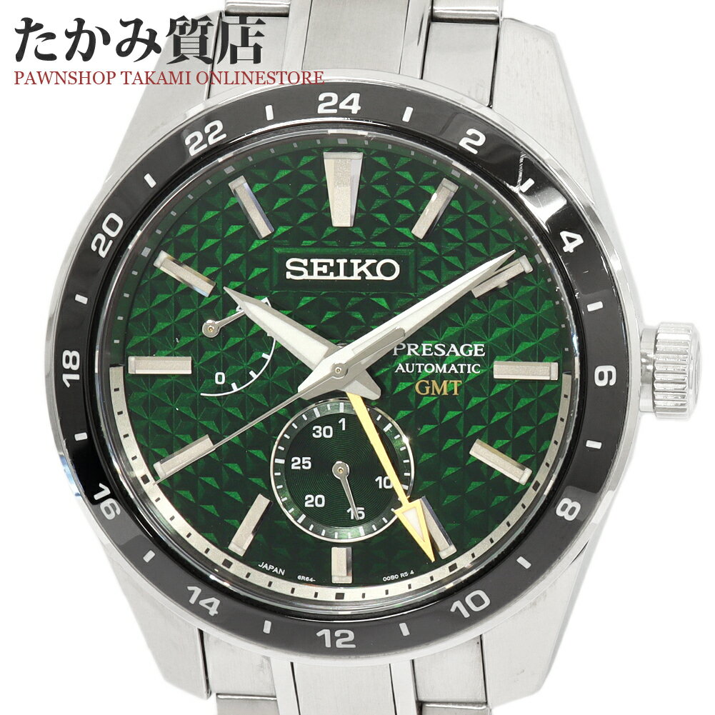 セイコー プレサージュ Sharp Edged Series GMT SARF003 6R64-00C0 メンズ