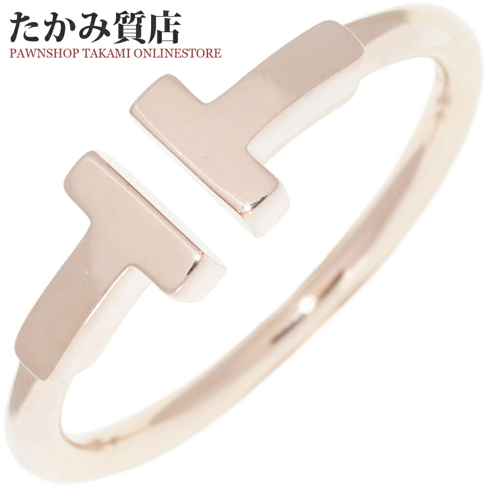 ティファニー 指輪 K18PG Tワイヤーリング 約13号...