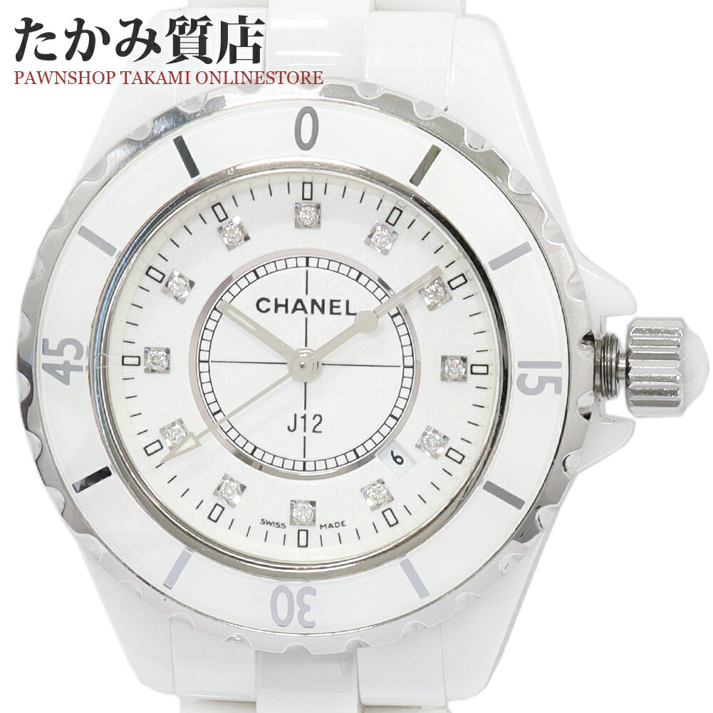 商品情報新品未使用SABCご覧の商品の程度はAランクです。Aランクとは、少々の使用感はありますが、キズ・ヨゴレが少なめで比較的程度の良い商品の事を言います。状態ベゼルなどに小キズ、ベルト裏の凹みに汚れがありますが、大きく目立つダメージではなく、綺麗な状態です。ブランドCHANEL(シャネル)型番H1628ライン/シリーズJ12ケースサイズ縦:40mm(ラグ含む)横:36mm(リューズ含まない)サイズの詳細ベルト内周16.5cmサイズ調整文字盤白文字盤 ダイヤ12Pムーブメントクォーツ機能仕様カレンダー/ケース素材ホワイトセラミックベルト素材ホワイトセラミック付属品当店BOX保証期間当店保証6ヶ月取扱店浦安本店TEL:047-382-3611お問合せの際は、商品番号[2650201]とお伝え頂くとスムーズな対応が可能です。