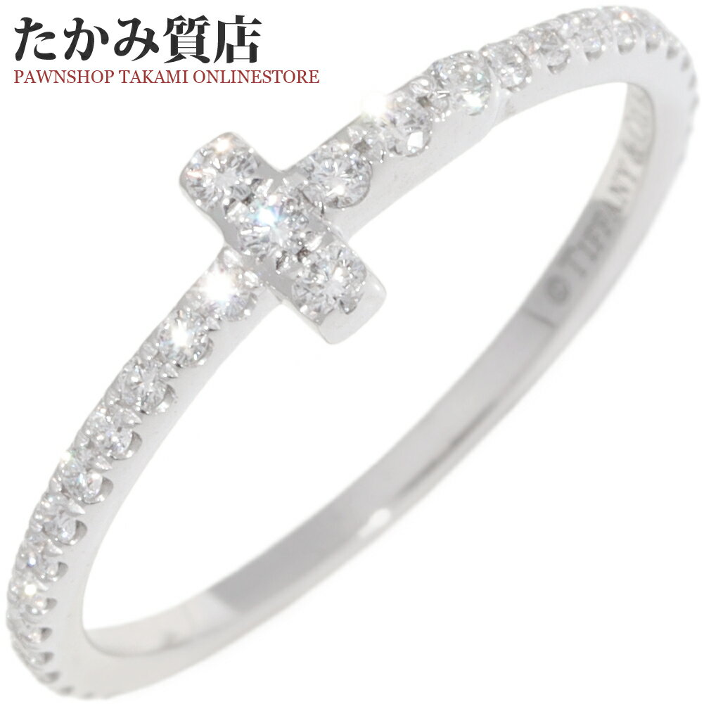Rakuten - ティファニー 指輪 K18WG ダイヤ0.20ct Tワイヤー フルサークル リング 8号