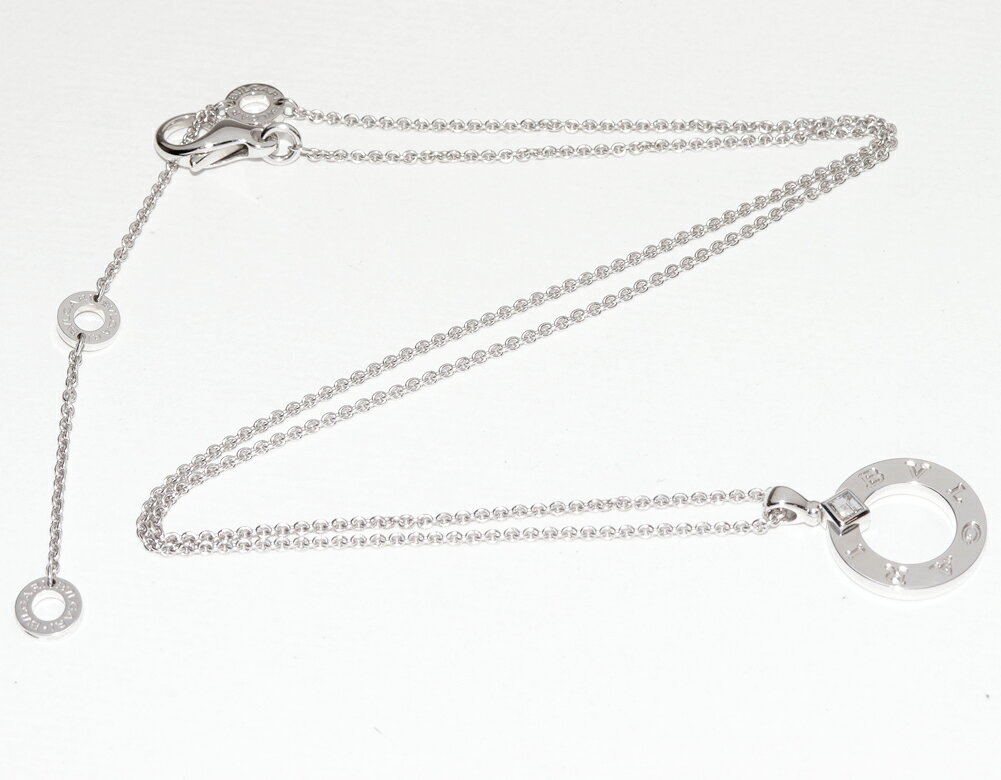 ブルガリ ペンダントネックレス K18WG ダイヤ1P(0.09ct) ブルガリブルガリ サークルロゴ 361076 takami710-15767599 たかみ質店楽天市場店 サンプル画像3