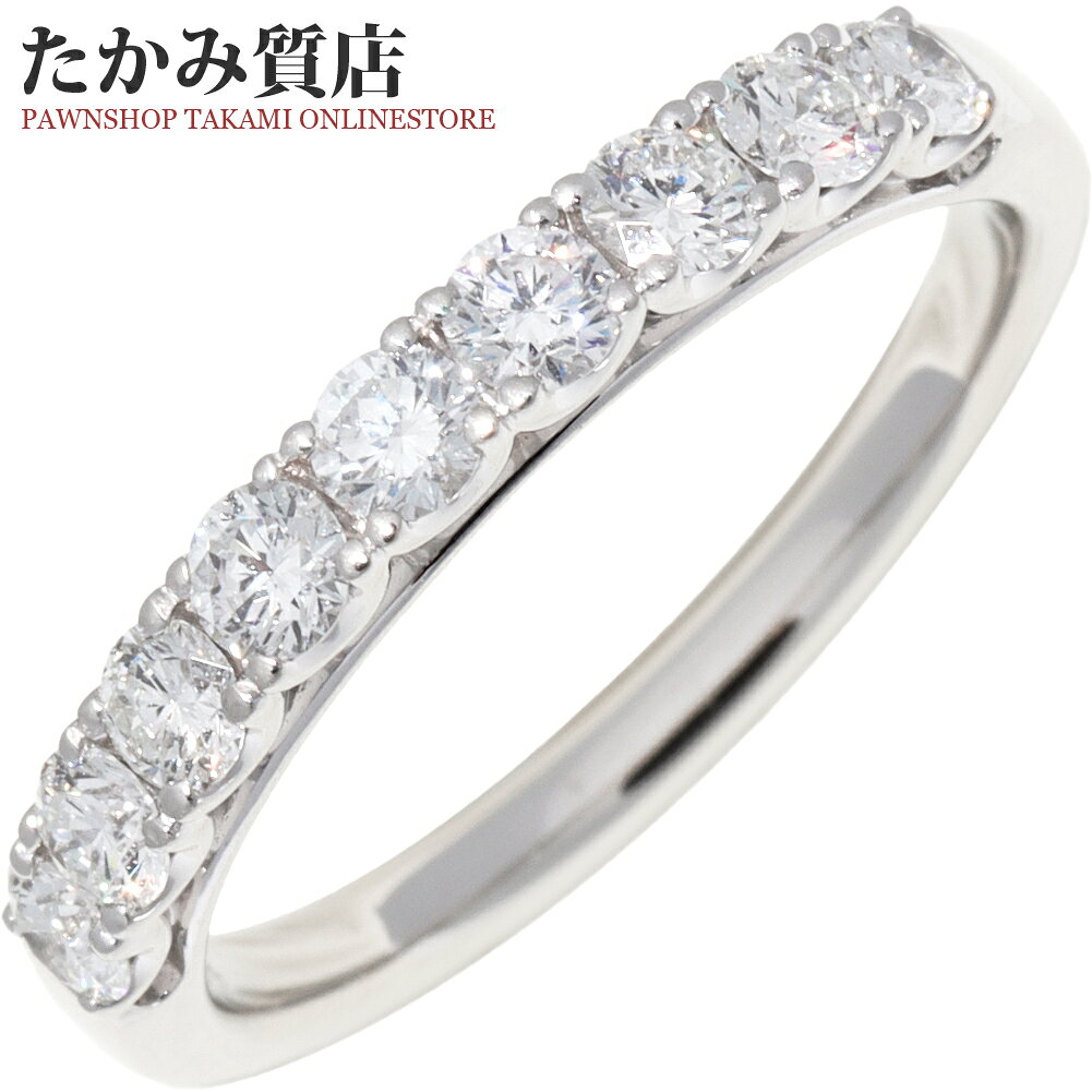Rakuten - タサキ 指輪 Pt900 ダイヤ9P(0.64ct) ハーフエタニティリング 14号
