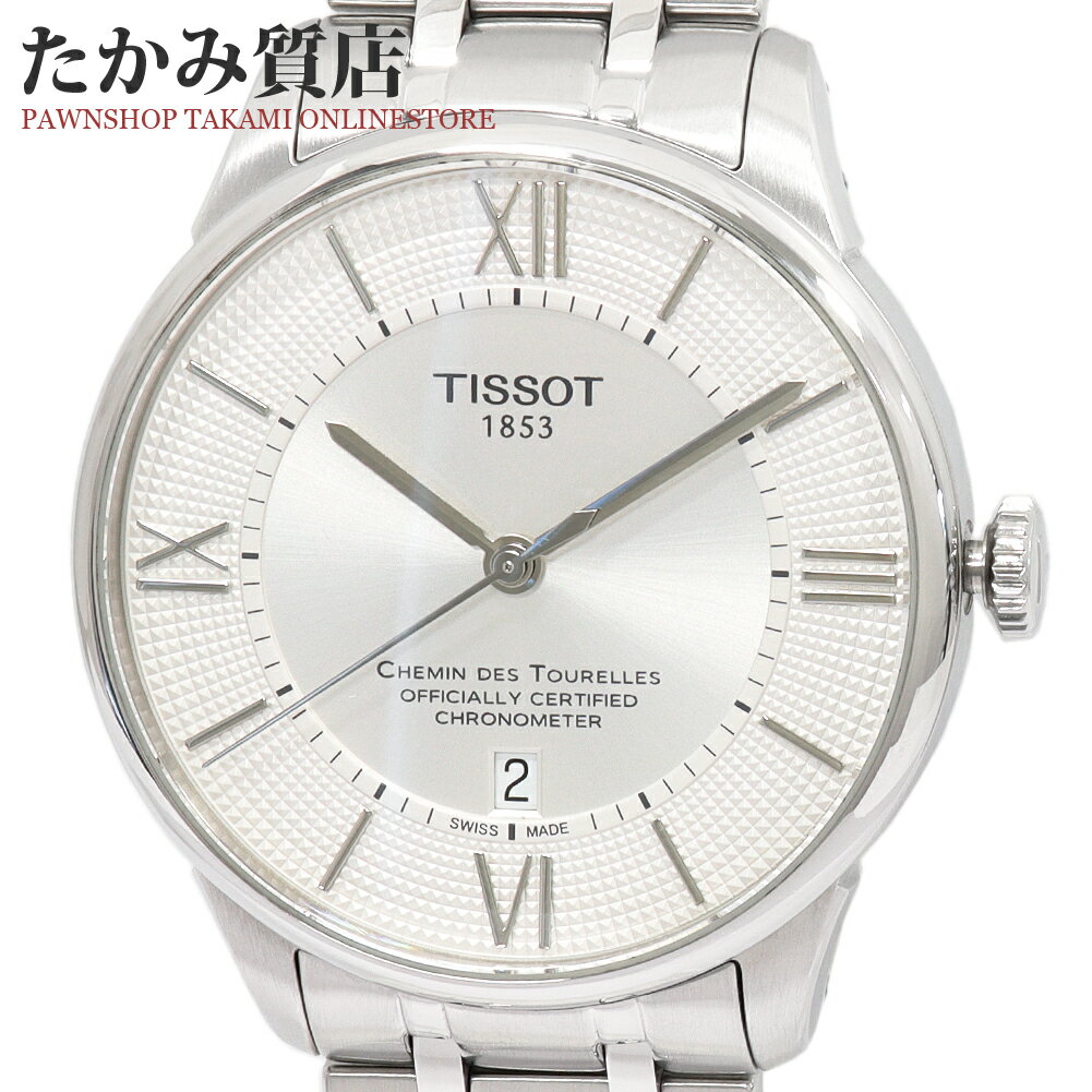 F, H, W - ティソ T-クラシック シュマン・デ・トゥレル デイト オートマティック T099.407.11.038.00 T099408A メンズ