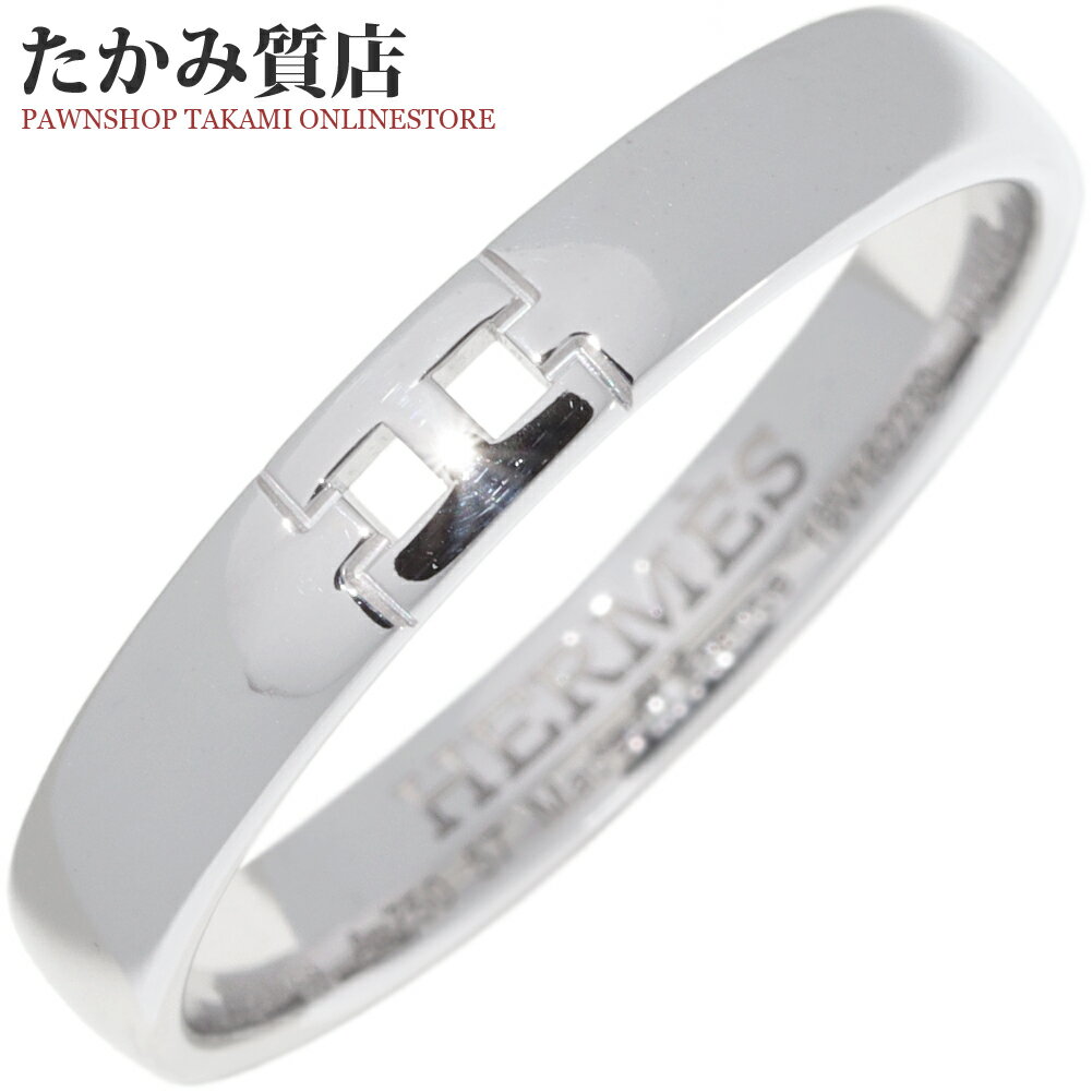 Rakuten - エルメス 指輪 K18WG エヴァー・ヘラクレス ウェディング リング H119854B 00057 #57(16.5号)