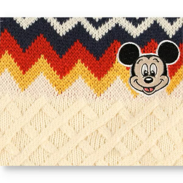 スリーアローズ ミッキーケーブルニット ホワイト ディズニー公式ライセンス商品 Disney ポイント消化 スーパーSALE お買い物マラソン 買い回り