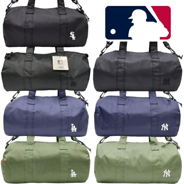 イーカム MLB ロールバッグ ショルダーストラップ付 ドジャース パドレス ヤンキース メジャーリーグ ドラムバッグ LA-R02 YK-R02 WS-R02 ポイント消化 スーパーSALE お買い物マラソン 買い回り 数量限定特価！　ポイント消化や買い回りの追加に！ 日本でもおなじみのチームロゴ刺繍！ツイル地ロールバッグ MLB所属チームの中でも日本でもおなじみの【ロサンゼルス・ドジャース】【ニューヨーク・ヤンキース】【シカゴ・ホワイトソックス】ロゴが刺繍されたロールバッグです。生地にはフライトジャケットのような質感の、柔らかく丈夫なツイルを使用。カラーもフライトジャケットを意識したブラック/ネイビー/カーキの3色。裏地の色にもこだわっています。両サイドにポケットがついているので、スマホなどの小物を出し入れしやすい！付属のショルダーストラップは取り外し可能な2WAY仕様。ちょっとしたお出かけや旅行にもちょうどいいサイズです。【サイズ】約 幅42×奥行21×高さ21cm【材質】ポリエステル100％【生産国】ベトナム MLBの人気球団ロゴ刺繍！ フライトジャケットのようなツイル生地使用！ お出かけや旅行にもちょうどいいサイズ！ 1