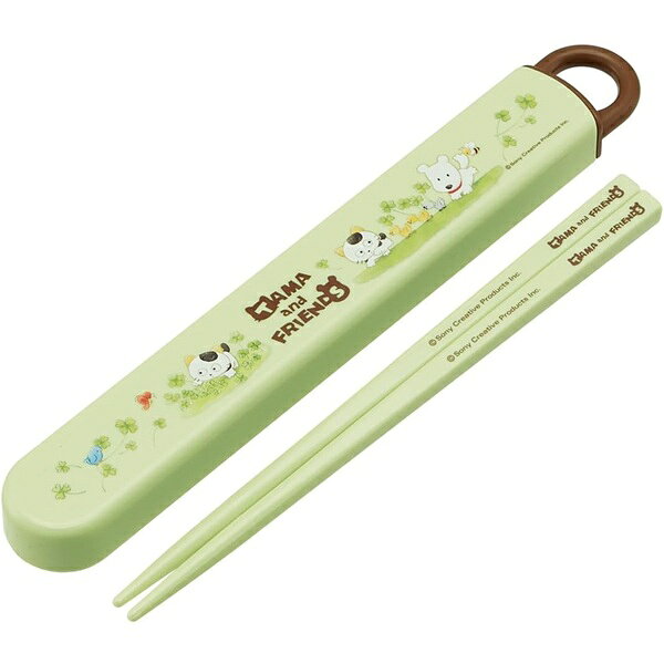 【日本製】スケーター 抗菌 名入れスペース付箸＆スライド式箸箱セット タマ＆フレンズ 食洗機対応 ランチグッズ 箸16.5cm skater お弁当 ABS2AMAG ポイント消化 スーパーSALE お買い物マラソン 買い回り