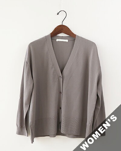 乐天商城 - evam eva エヴァムエヴァ カーディガン レディース cotton cardigan - 47 OTTER GRAY コットンカーディガン E261K096 送料無料