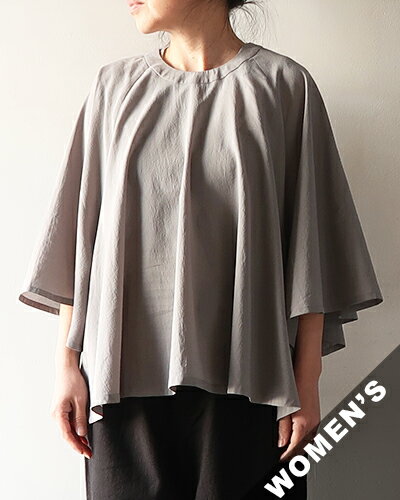 乐天商城 - 【10％OFFクーポン対象】evam eva エヴァムエヴァ プルオーバー レディース cotton flare pullover - 84 DOVE GRAY コットン フレア プルオーバー E261T119 送料無料