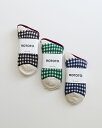 RoToTo ロトト ソックス レディース GINGHAM CHECK SOCKS クルーソックス R1506 メール便可