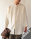 TENDER Co. テンダーコー シャツ メンズ レディース COLLARLESS TAIL SHIRTS COTTON CALICO カラーレステイルシャツ...