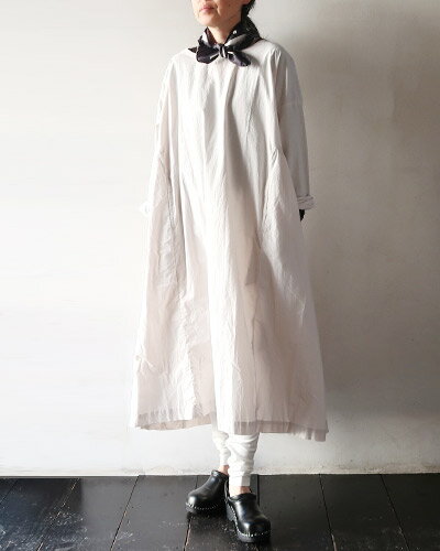 Yarmo ヤーモ ワンピース レディース New Gathered Dress - Cambric Cotton - RAINY GREY ニューギャザードレス YAR-OP31 送料無料