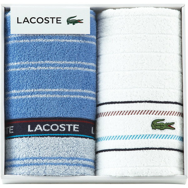 ラコステ スポーツタオル ＜LACOSTE＞ラコステ・Lシュルファスフェイスタオル2Pご挨拶 ギフト 出産内祝い 入学内祝い 新築内祝い 快気祝い 結婚内祝い 内祝い お返し 法要　香典返し