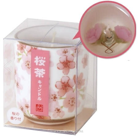 カメヤマ　ろうそくローソク故人の好物シリーズ　桜茶キャンドル