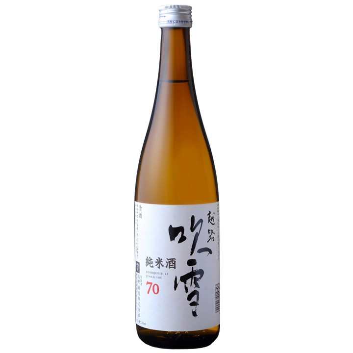 蔵元直送 日本酒 越路吹雪(こしじふぶき) 純米酒70 720ml 日本酒 辛口 日本酒 純米 純米酒 晩酌 冷酒 ぬる燗 酒 お酒 清酒 地酒 4合瓶 ギフト プレゼント 贈答 贈り物 お礼 お祝い 内祝い お返し お父さん 誕生日 お供え 蔵元直送 新潟 高野酒造