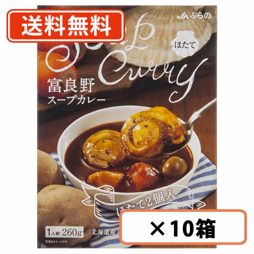 富良野 スープカレー ほたて 260g ×10箱　ほたて2個入　帆立　JAふらの ≪ほたて≫ 【送料無料(一部地域を除く)】のサムネイル