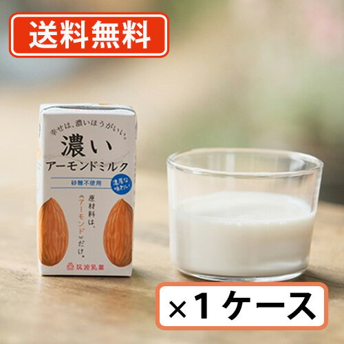 エントリーしてポイント5倍！5月16日1時59分まで！筑波乳業 濃いアーモンドミルク 砂糖不使用 125mlx15本 添加物不使用 砂糖不使用