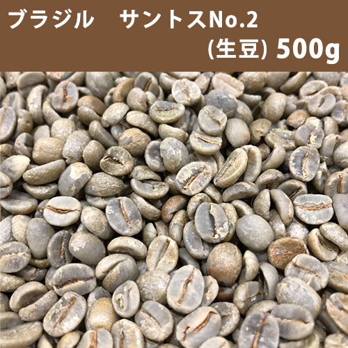 コーヒー 生豆 ブラジル サントス No.2 17/18 500g　【送料無料/メール便】【同梱不可】