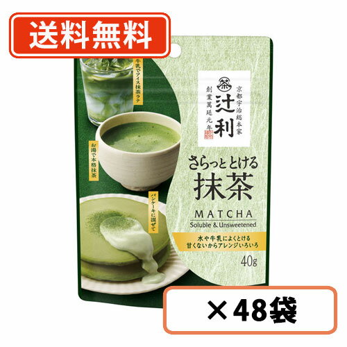 辻利 さらっととける抹茶 40g×48袋(24袋×2ケース) 片岡物産 抹茶 粉末　Matcha　green Tea【送料無料(一部地域を除く)】